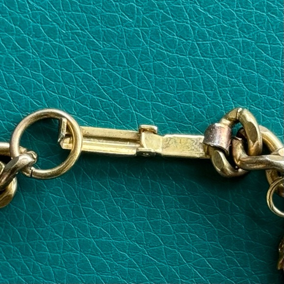 Vintage Grnstone Pebble Nugget Charm Bracelet Semi Precious Polish Stones - Picture 8 of 8